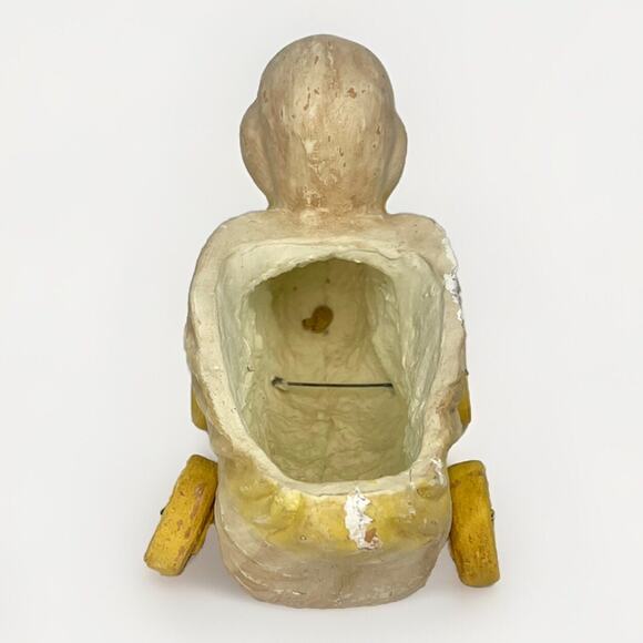 Vintage Bethany Lowe Designs Paper Mache Antique Yellow Duck Pull Toy - Picture 8 of 12